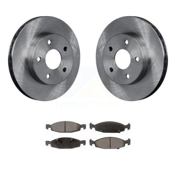 Front Brake Rotors Ceramic Pad Kit For 99-02 Jeep Grand Cherokee With Teves & ATE Caliper K8T-100196