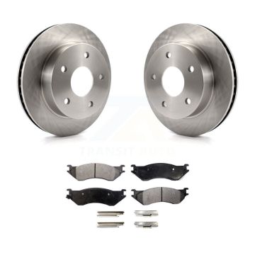 Front Disc Brake Rotors And Ceramic Pads Kit For 2000-2001 Dodge Ram 1500 4WD K8T-100199