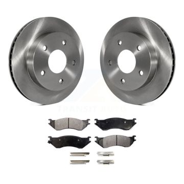 Front Disc Brake Rotors And Ceramic Pads Kit For 2000-2001 Dodge Ram 1500 RWD K8T-100200