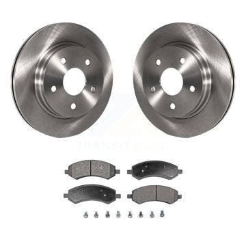 Front Disc Brake Rotors Ceramic Pad Kit For Ram 1500 Classic Dodge Chrysler Aspen Durango K8T-100212