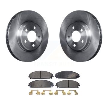 Front Disc Brake Rotors & Ceramic Pad Kit For 2019 Dodge Charger GT Without Brembo Brakes K8T-100220