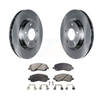 Front Brake Rotors Ceramic Pad Kit For Mitsubishi Jeep RVR Outlander Patriot Dodge Lancer K8T-100228