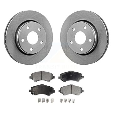 Front Disc Brake Rotors And Ceramic Pads Kit For Jeep Wrangler JK K8T-100229