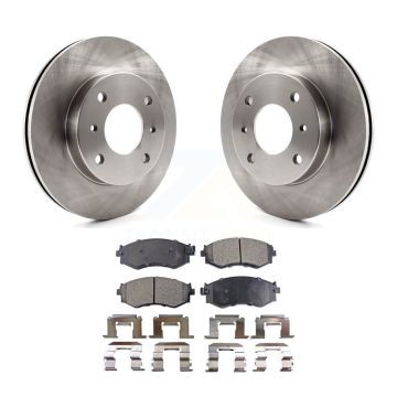 Front Disc Brake Rotor Ceramic Pad Kit For Nissan Sentra 240SX Axxess Stanza INFINITI G20 K8T-100257