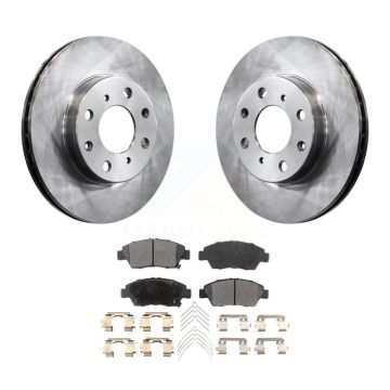 Front Disc Brake Rotors And Ceramic Pads Kit For Honda Civic K8T-100270