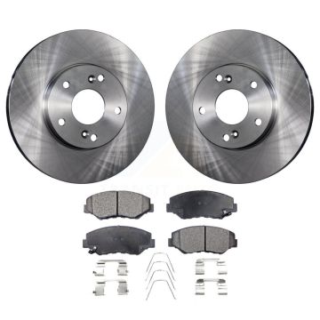 Front Disc Brake Rotors Ceramic Pad Kit For Honda Accord Civic Fit Element Acura ILX CR-Z K8T-100315