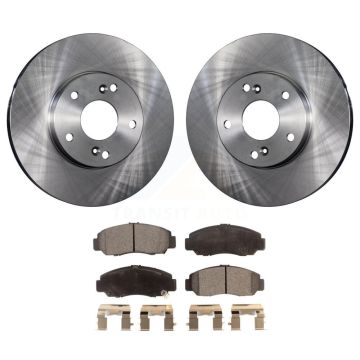 Front Disc Brake Rotors And Ceramic Pads Kit For Honda Civic Accord Acura CSX K8T-100316