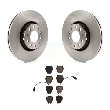Front Brake Rotors Ceramic Pad Kit For 00 Audi A8 Quattro With 323mm Diameter Rotor K8T-100359