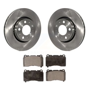 Front Brake Rotor Ceramic Pad Kit For 2005-2007 Volvo V70 With 286mm Diameter K8T-100372