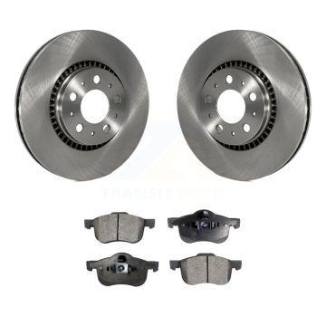 Front Disc Brake Rotors And Ceramic Pads Kit For Volvo S60 XC70 V70 S80 K8T-100375