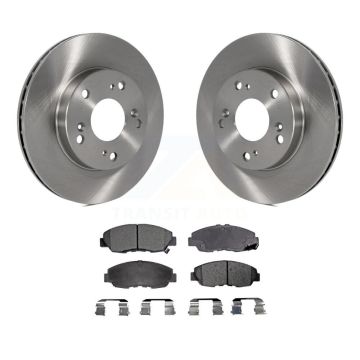 Front Disc Brake Rotors And Ceramic Pads Kit For Honda Civic K8T-100378