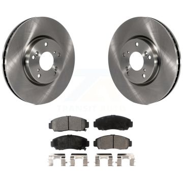Front Disc Brake Rotors And Ceramic Pad Kit For 2004-2005 Acura TL Automatic transmission K8T-100423