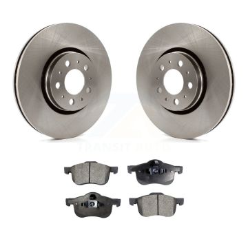 Front Disc Brake Rotor Ceramic Pad Kit For 2008 Volvo S60 With 316mm Diameter K8T-100431