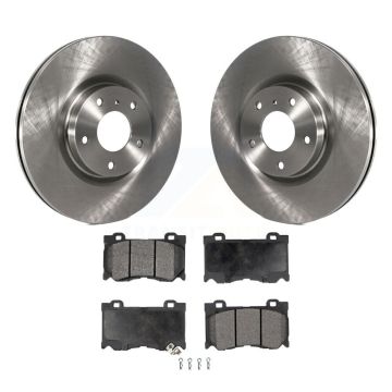 Front Disc Brake Rotors Ceramic Pad Kit For 2009-2013 INFINITI G37 AWD With Brembo Brakes K8T-100440