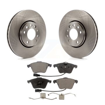 Front Disc Brake Rotor Ceramic Pad Kit For 2010 Saab 9-3X With 302mm Diameter K8T-100450