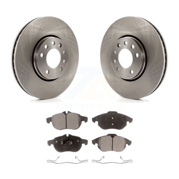Front Disc Brake Rotors And Ceramic Pads Kit For Saab 9-3 With 302mm Diameter Rotor K8T-100451