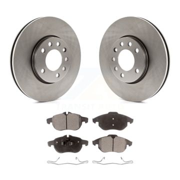 Front Disc Brake Rotors And Ceramic Pads Kit For Saab 9-3 With 285mm Diameter Rotor K8T-100453