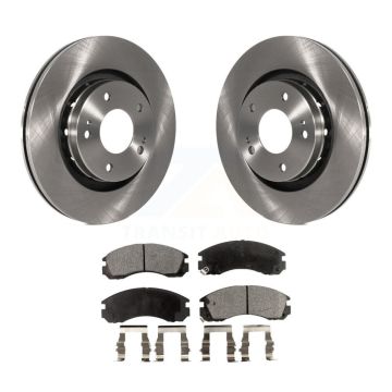 Front Disc Brake Rotors And Ceramic Pads Kit For Mitsubishi Outlander PHEV Lancer K8T-100457