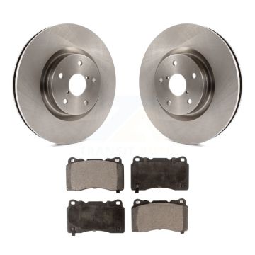 Front Disc Brake Rotors And Ceramic Pads Kit For Subaru Impreza WRX STI K8T-100459
