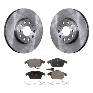Front Brake Rotor Ceramic Pad Kit For Volkswagen Jetta Golf Beetle Rabbit Audi Eos A3 GTI K8T-100481