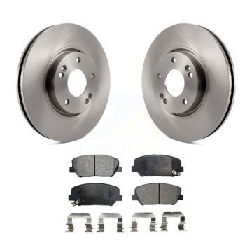 Front Disc Brake Rotors And Ceramic Pads Kit For 2013-2015 Hyundai Veloster Turbocharged K8T-100485