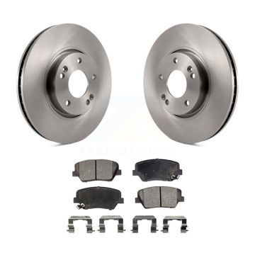 Front Disc Brake Rotors And Ceramic Pads Kit For 2014-2017 Kia Rondo K8T-100486
