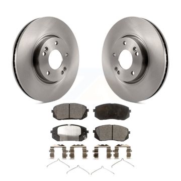 Front Brake Rotors Ceramic Pad Kit For 16 Hyundai Sonata FULL HYBRID EV-GAS (FHEV) engine K8T-100491