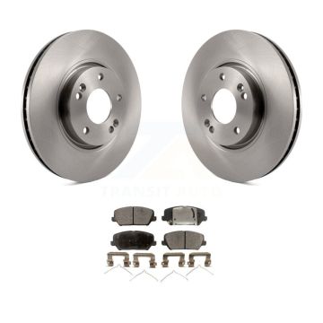 Front Disc Brake Rotors And Ceramic Pads Kit For Kia Forte Forte5 Hyundai Veloster K8T-100492