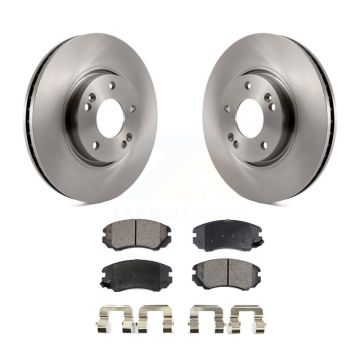 Front Disc Brake Rotors And Ceramic Pads Kit For 2006-2010 Hyundai Sonata 3.3L K8T-100494
