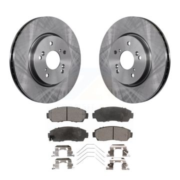 Front Disc Brake Rotors And Ceramic Pads Kit For Honda CR-V Crosstour Accord K8T-100518