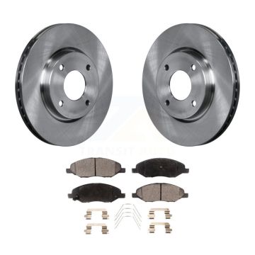 Front Disc Brake Rotors And Ceramic Pads Kit For 2008 Nissan Versa 4-Wheel ABS K8T-100534