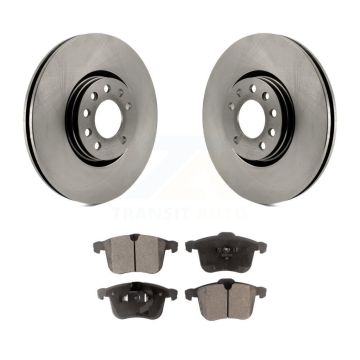 Front Disc Brake Rotors And Ceramic Pads Kit For Saab 9-3 With 314mm Diameter Rotor K8T-100544