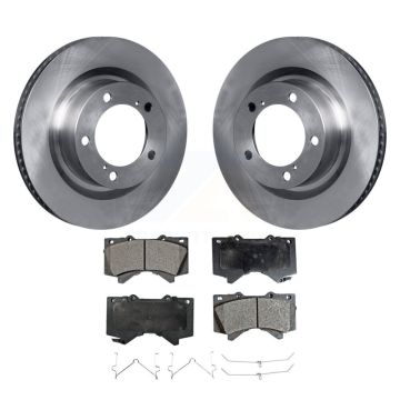 Front Disc Brake Rotor Ceramic Pad Kit For Toyota Tundra Sequoia Lexus LX570 Land Cruiser K8T-100546