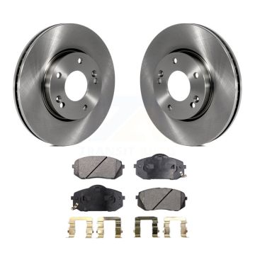 Front Disc Brake Rotors And Ceramic Pads Kit For 2007-2009 Kia Rondo K8T-100550