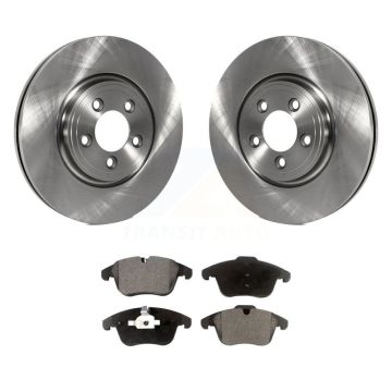 Front Disc Brake Rotors And Ceramic Pads Kit For Jaguar XF XK Vanden Plas S-Type XJ8 K8T-100566