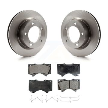 Front Disc Brake Rotors And Ceramic Pads Kit For Lexus LX570 Toyota Land Cruiser K8T-100582