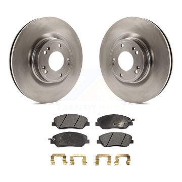 Front Disc Brake Rotors And Ceramic Pads Kit For 2009-2011 Hyundai Genesis 3.8L K8T-100590