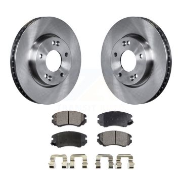 Front Disc Brake Rotors And Ceramic Pads Kit For 2010-2011 Kia Soul 2.0L K8T-100603