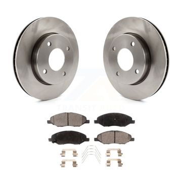 Front Disc Brake Rotors And Ceramic Pads Kit For 2009-2011 Nissan Versa 1.6L K8T-100604