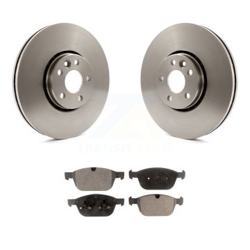 Front Disc Brake Rotors And Ceramic Pads Kit For 2010-2015 Volvo XC60 K8T-100607