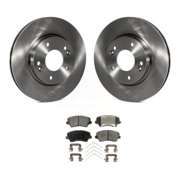 Front Brake Rotor & Ceramic Pad Kit For Kia Forte Hyundai Elantra GT Veloster Forte5 Koup K8T-100622