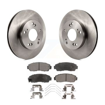 Front Brake Rotor And Ceramic Pad Kit For 2015 Honda Civic LX SE with Manual transmission K8T-100639