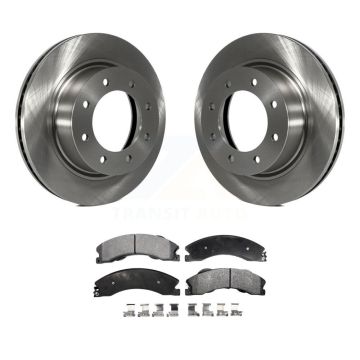 Front Disc Brake Rotors And Ceramic Pads Kit For 2012-2021 Nissan NV2500 NV3500 NV1500 K8T-100646