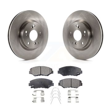 Front Disc Brake Rotors And Ceramic Pads Kit For 2012-2016 Honda CR-V FWD K8T-100663