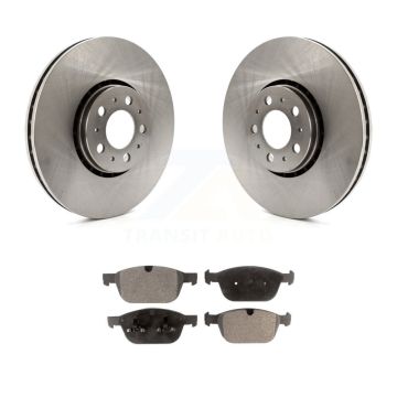 Front Brake Rotors & Ceramic Pad Kit For 03-14 Volvo XC90 With 328mm Diameter Rotor K8T-100664