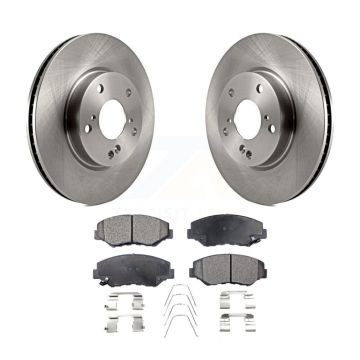 Front Disc Brake Rotors And Ceramic Pads Kit For Honda Civic K8T-100693