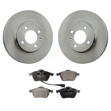 Front Brake Rotors & Ceramic Pad Kit For Volkswagen Jetta With 256mm Diameter Rotor K8T-100695
