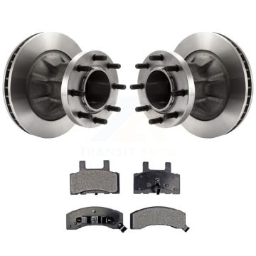 Front Disc Brake Rotors & Ceramic Pad Kit For Chevrolet Express 3500 GMC C3500 Savana C35 K8T-100712