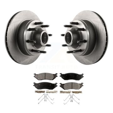 Front Disc Brake Rotors Hub Assembly And Ceramic Pads Kit For 2007 Ford E-150 K8T-100722