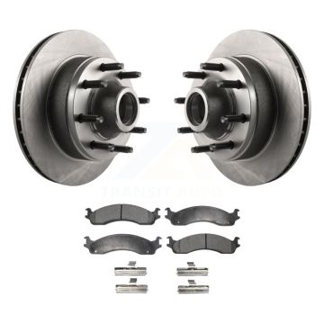 Front Brake Rotors & Ceramic Pad Kit For Ford E-350 Super Duty E-250 Econoline Club Wagon K8T-100723